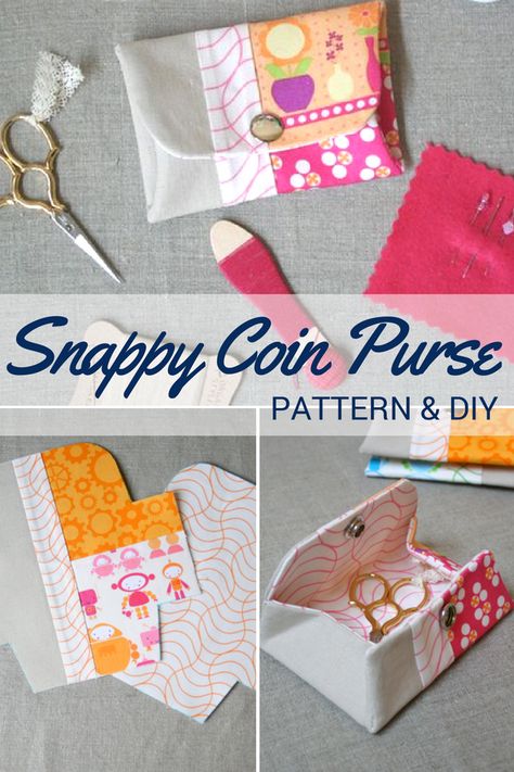 Coin Purses Diy Easy, Small Coin Purse Pattern Free Sewing, Diy Change Purse, Change Purse Pattern Sewing, Diy Travel Accessories, Purse Patterns Free, Coin Purse Pattern, Purse Pattern, Sewing Bags