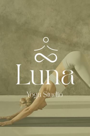 Pilates Studio Logo Brand Identity, Body Graphic Design, Luna Logo Design, Yoga Studio Branding, Yoga Brand Identity, Graphic Art Wallpaper, Yoga Studio Logo, Business Card Social Media, Yoga Branding Design