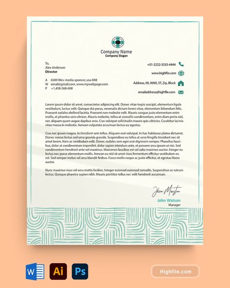 University Hospital Letterhead Template Free Letterhead Templates, Letterhead Template, Company Slogans, Name Logo, Medical Care, Letterhead, Company Names, Template Design, University