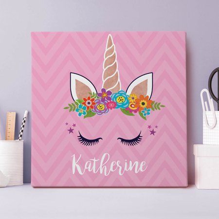 Unicorn Canvas, Happy Unicorn, Printed Wall Art, Personalized Canvas, Kids Beach Towels, Personalised Canvas, Grandparent Gifts, Art Decoration, Girls Bedroom