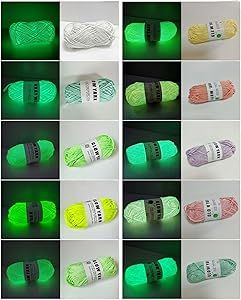 Feeke 10 Pack Glow in The Dark Yarn for Crochet - 55 Yards Fluorescent Luminous Scrubby Thread Knitting Shining Glowing Yarn for Crocheting Weaving - Sewing Supplies for Knitting DIY Crafts Glow In The Dark Yarn, Yarn For Crochet, Knitting Diy, Hat Patterns Free, Diy Knitting, Fiber Arts, Sewing Stores, Hat Pattern, Pharmacy Gifts