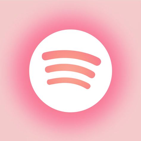 Cute Icon For Spotify, Pink Spotify Icon Aesthetic, Preppy Pinterest Icon, Pink Preppy Icons, Cute App Logos, Widget Icon Spotify, Cute Logo Design Pink, Spotify Logo Icons, Aesthetic Spotify Logo