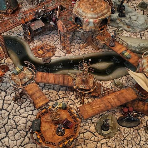 Adam Huenecke on Instagram: “Into the wastes! Is my Ash Wastes table as terrain dense as a hive board? Yes. If they wanted more open terrain they would have released…” Ash Wastes Terrain, Necromunda Ash Wastes, Wargame Table, Spaceship Corridor, Ash Wastes, Hive City, Warhammer Necromunda, Terrain Building, Warhammer Terrain