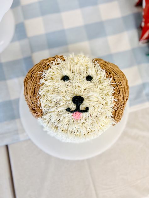 Puppy Theme Smash Cake, Dog Theme Smash Cake, Easy Dog Cake For Kids, Puppy Dog Cakes For Kids, Puppy Smash Cake 1st Birthdays, Dog Smash Cake, Puppy Themed Cake, Puppy Dog Cakes, Puppy Cake