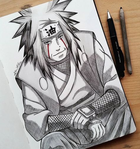 Kitty on Instagram: “sketchy day! =^-^= Jiraiya - pervy sage! have a great weekend everyone... and do your "research"! 😸 [Reference used! Original fanart by…” Naruto Painting, Naruto Sketch Drawing, Naruto Tattoo, Naruto Sketch, Best Anime Drawings, Naruto Drawings, Hinata Hyuga, Naruto Art, Naruto Characters