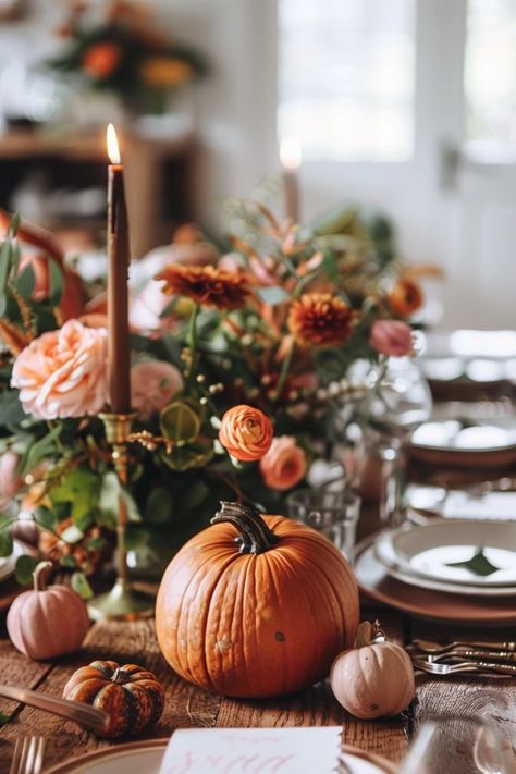 Discover exceptional Thanksgiving theme designers transforming your holiday with creative and festive decor. Get inspired for this season's celebrations! Dinner Table Fall Decorating Ideas, Thanksgiving Tablescapes 2024, Fall Dinner Party Tablescape, Thanksgiving Table Setup Ideas, Baby Shower Fall Theme, Thanksgiving Tablescapes Ideas, Thanksgiving Tablescapes Elegant, Autumn Dinner Party, Fall Tablescape Ideas