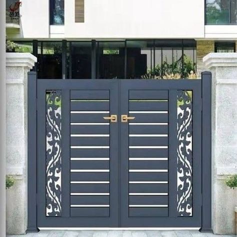 Crafting Elegance with Main Gate Designs Compound Wall Gate Design, Ms Gate, Latest Main Gate Designs, Pagar Modern, Latest Gate Design, Welding Logo, Modern Main Gate Designs, Home Gate Design, Grill Gate