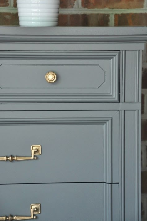 Gray Dresser, Blue Dresser, Grey Dresser, Dressers Makeover, Furniture Rehab, Painted Dresser, Diy Furniture Renovation, Dresser Makeover, Furniture Refinishing