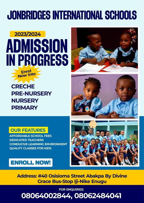 creche, pre-nursery, nursery and primary school admission poster/flyer design. #graphic #achieve #achieveyourgoals #graphicdesign #design #illustration #artist #creative #drawing #artwork #graphicdesigner #logo #graphics #designer #photoshop #sketch #digitalart #brandidentity #instaart #draw #socialmediadesign #instagood #artoftheday #photography #beautiful #sketchbook #flyersdesign #instaartist #naijainnovativedesigners #posterdesign #creche #prenursery #nursery #primary #vectorcloud . School Admissions Flyer, Admission In Progress Flyer, Primary School Admission Flyer, School Flyer Design Creative, School Admission Flyer Design, School Flyer Design Templates, School Admissions Poster, School Admission Poster Design, Admission Flyer Design