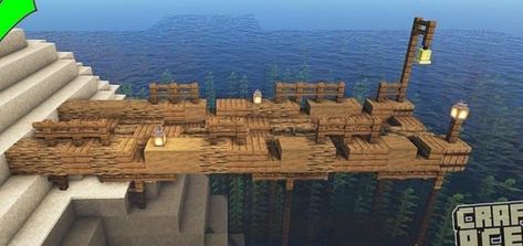 Minecraft Jetty, Fishing Pier Minecraft, Boardwalk Minecraft, Minecraft Boat Dock, Minecraft Pier, Minecraft Dock Design, Minecraft Docks, Minecraft Medieval Port, Minecraft Pirate Builds