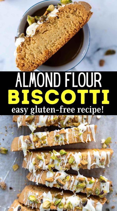 Enjoy almond flour biscotti so crunchy and delicious, no one will suspect it's gluten-free! This simple recipe is versatile for a variety of flavors, and morphs into a dairy-free or keto recipe with ease! Gf Biscotti Recipe, Almond Flour Scones Recipe, Gluten Free Biscotti Easy, Gf Biscotti Gluten Free, Gf Biscotti, Almond Flour Rusks, Almond Flour Biscotti Gluten Free, Gluten And Dairy Free Biscotti, Low Calorie Biscotti