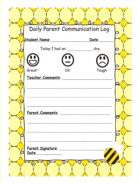 This is a printout of a parent communication log used for daily communication. I print out one and make copies for everyday use! Parent Communication Board, Parent Communication Log, Teacher Comments, Notebook Template, Parent Teacher Communication, Communication Log, Behavior Plans, Communication Book, Infant Classroom