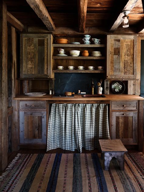 Virginia Tupker, Cool Couches, Barn Renovation, Country Retreat, Cabin Interiors, Cabin Kitchens, Mosaic House, Small Cabin, Cabin Style