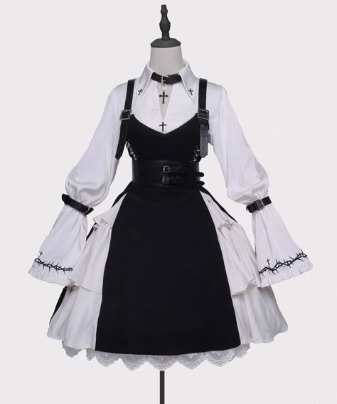 Outfit Adoptables Female, Cute Gothic Outfits, Gothic Outfits For Women, Jumper Outfit, Gothic Outfits, Kawaii Clothes, Gothic Lolita, Lolita Dress, Jumper Dress