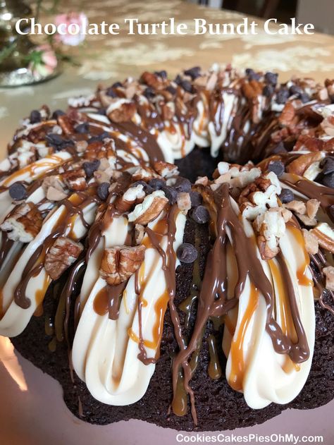 Easy Homemade Chocolate Turtle Cake Recipe, Deviled Food Cake Recipe, Valentine Cake Recipe, Toppings For Chocolate Cake, Bundt Cake Flavor Ideas, Chocolate Cake Mix Bundt Cake Recipes, Fancy Bundt Cake Recipes, Valentine Bundt Cake Recipes, Kfc Chocolate Cake Recipe