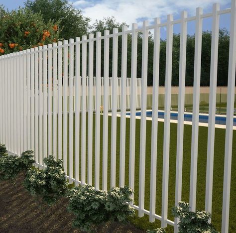 The NEW Barr Fencing looks spectacular 😜 Secure your pool or backyard enclosure in style with our fantastic Barr Fencing! To ensure high quality strength, the horizontal rails run through 50x25mm punched pickets and are welded on all 4 sides to the gate stiles. Explore 👉 bit.ly/barrfencing #Stratco #HowTo #Fencing #HomeImprovement #OutdoorLiving Aluminum Pool Fence, Aluminium Extrusion, Home Fencing, Aluminum Fencing, Hervey Bay, Fence Screening, Fencing & Gates, Aluminum Fence, Pool Fence