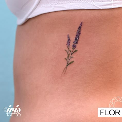 Bluebonnet Fine Line Tattoo, Simple Lupine Tattoo, Cute Lavender Tattoos, Mini Lavender Tattoo, Flower Strand Tattoo, Bouquet Of Lavender Tattoo, Fine Line Bluebonnet Tattoo, Bundle Of Lavender Tattoo, Lilac And Lavender Tattoo