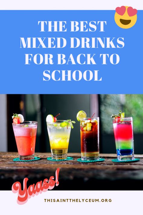 Already struggling with the school drop of lane, homework, and Common Core math? I've got your remedy!  #cocktails Teacher Themed Cocktails, Teacher Cocktails, Back To School Drinks, Best Mixed Drinks, Drink Names, School Mom, Themed Drinks, Rye Whiskey, Angostura Bitters