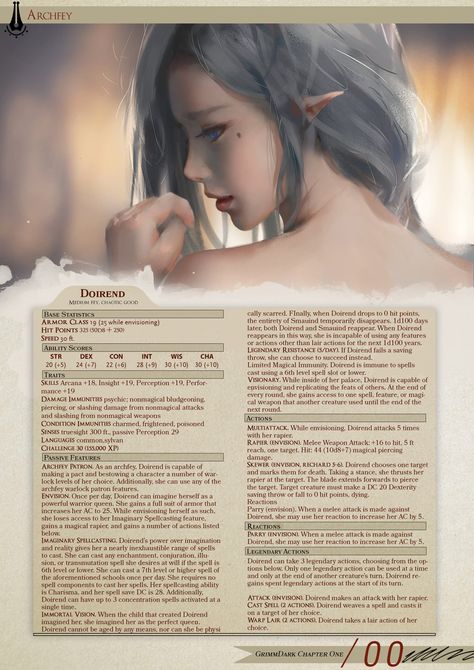 Archfey Dnd, Archfey Art, Daughter Of King, Dungeons And Dragons Races, D&d Online, Dnd Stats, Dnd Homebrew, Dnd Races, Dnd Classes