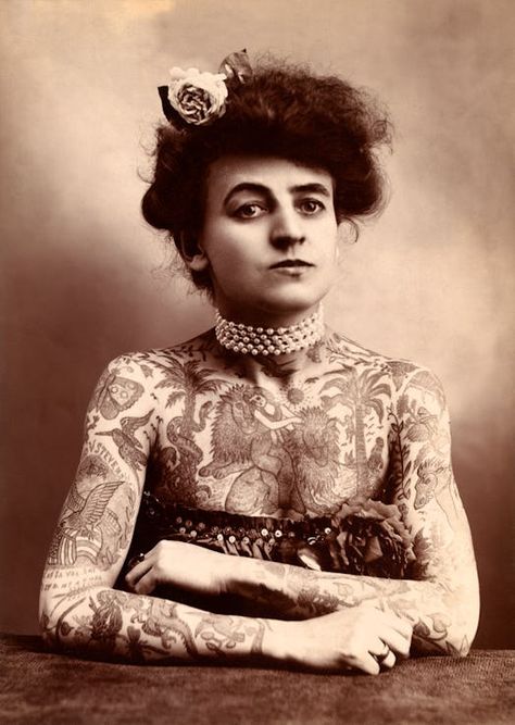 Vintage Tattoo Photos, 1800s Tattoos, 1930s Tattoo, Traditional Style Tattoos, Traditional Tattoo Woman, Vintage Tattoos, Vintage Style Tattoos, Vintage Tattoo Design, Traditional Style Tattoo