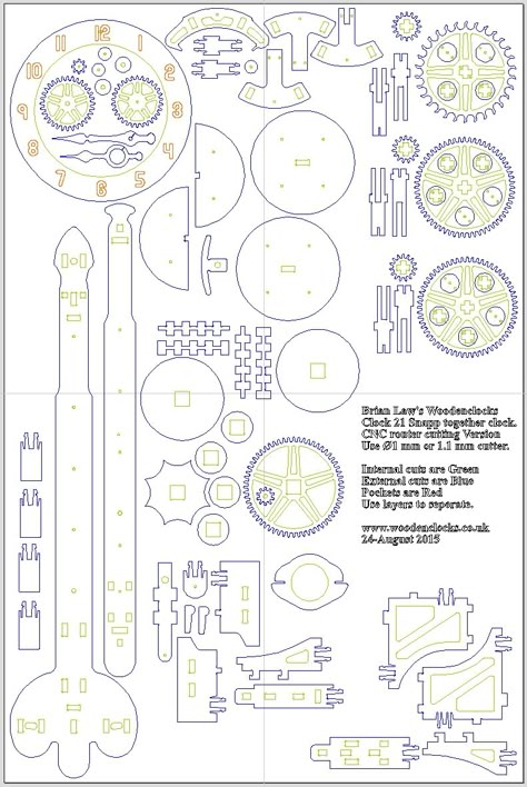 Woodworking Plans Clocks, Wooden Clock Plans, Kids Woodworking Projects, Wood Clock Design, Wooden Gear Clock, Woodworking Plans Patterns, Wooden Gears, Wooden Clocks, Gear Clock