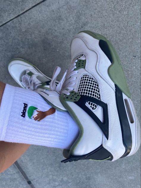 Sea Foam Green Jordan 4 Outfit, Sea Foam Jordan 4 Outfit, Seafoam 4s Outfit, Blonde Album, Jordan 4 Outfit, 4s Outfit, Green Jordans, Jordan 4’s, Jordan 4s