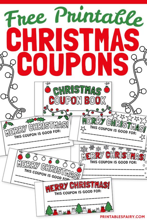 Looking for a last minute Christmas gift for kids? Make this easy DIY Christmas coupon book with our free printable templates! A memory-making gift or free stocking stuffer for kids #christmas #stockingstuffer #diygifts Christmas Coupon Template, Christmas Coupon Template Free Printables, Coupon Books For Kids, Christmas Coupon Book For Kids, Kids Christmas Coupon Book, Homemade Coupon Book, Kids Coupon Book, Coupon Books, This Coupon Is Good For Free Printable