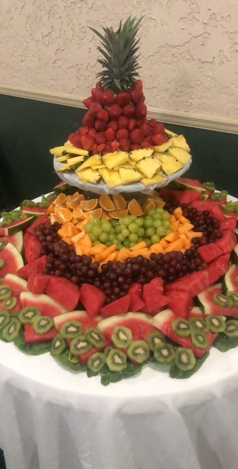 Fiesta Theme Fruit Table, Fruit Tables, Cabinet Classic, Fruit Table, Fruit Trays, Fruit Platter Designs, Fruit Creations, Cake Stand Display, Brunch Spread