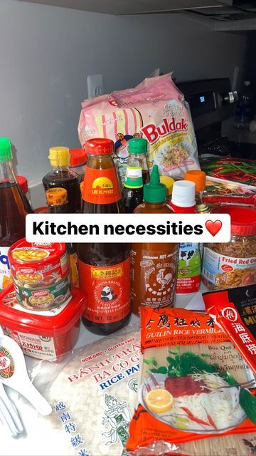 Asian Market Recipes, Cooking Necessities, Asian Household, Household Necessities, Michigan Food, Kitchen Necessities, Asian Grocery, Asian Market, Anime Food