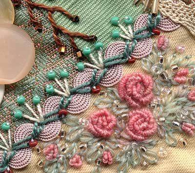 Embellishing crazy quilt blocks - Pintangle Sulaman Pita, Crazy Quilts Patterns, Crazy Quilt Stitches, Crazy Quilt Blocks, Crazy Patchwork, Crazy Quilting, Wool Embroidery, Brazilian Embroidery, Crazy Quilt