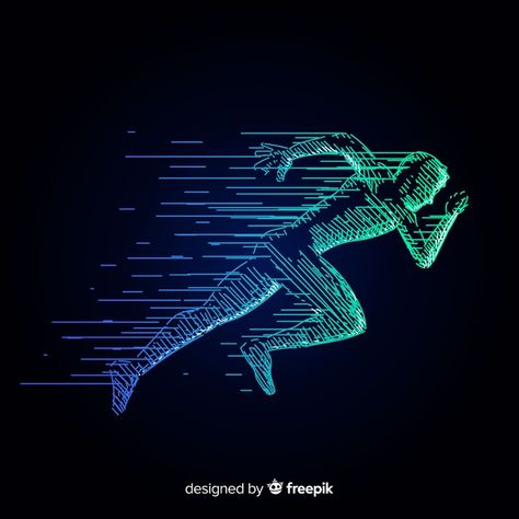 Abstract runner silhouette flat design | Free Vector #Freepik #freevector #abstract #design #sport #blue Runner Silhouette, Running Vector, Light And Shadow Photography, Rugby Design, Gym Design Interior, Brand Colour Schemes, Sports Logo Inspiration, Marathon Shirts, Fitness Art