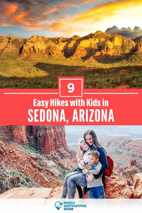 Sedona Easy Hikes, Sedona Az Hikes, Grand Canyon Vacation With Kids, Day Trip To Sedona Arizona, Easy Hikes In Sedona, Sedona Family Vacation, Sedona Arizona Things To Do In With Kids, Sedona Hikes With Kids, Things To Do In Sedona With Kids