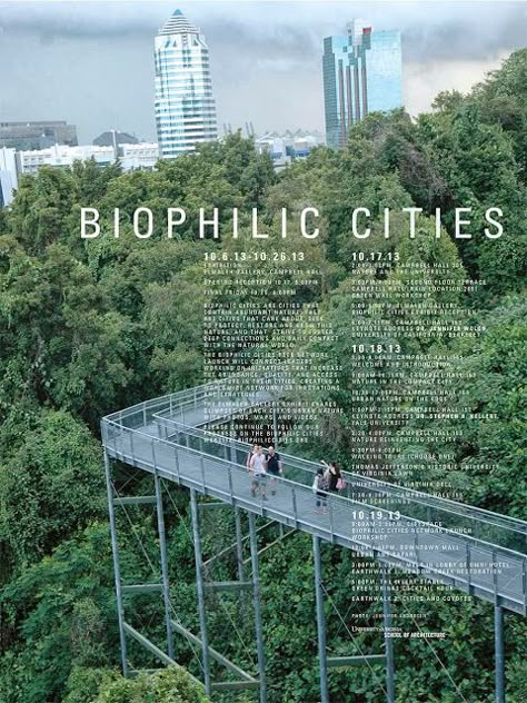 The Biophilic Cities Project and the Urban Imagination #biophilia Biophilic Architecture, Urban Design Plan, Eco City, Urban Landscape Design, Sustainable City, Biophilic Design, Green Architecture, Green City, Urban Spaces