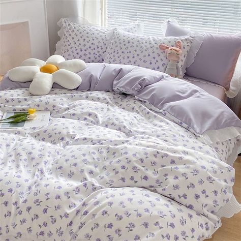 Style Bedding, Purple Rooms, King Size Duvet, Redecorate Bedroom, Bed Skirt, Dreamy Room, Bed Sets, Dream Room Inspiration, Room Makeover Bedroom