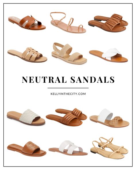 Neutral Sandals Tan Sandals Outfit, Gladiator Sandals Outfit, Flat Sandals Outfit, Sandal Outfits, Tan Gladiator Sandals, Taupe Sandals, Padded Sandals, Neutral Sandals, Kelly In The City