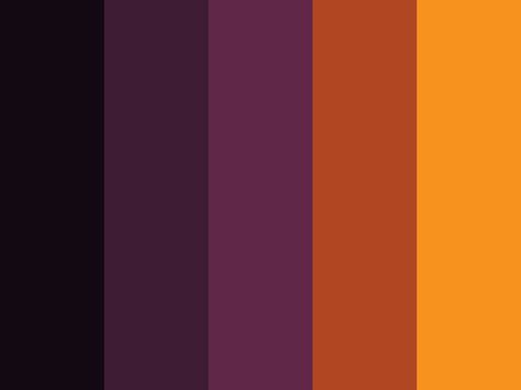 Halloween color palette.  "Trick or Treat" by punksafetypin dark, halloween, orange, purple Halloween Color Palette, Orange Palette, Purple Palette, Orange Color Palettes, Halloween Color, Purple Color Palettes, Color Palette Challenge, Color Schemes Colour Palettes, Palette Art