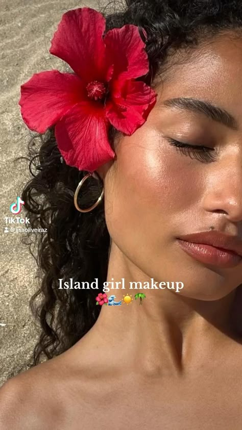 #makeup #islandgyal #makeup #maquiagem #explore #explore #pins #pins #maquiagem #makeup Philippine Makeup Look, Puerto Rico Makeup Look, Moana Inspired Makeup, Pearl Skin Makeup, Island Gyal Makeup, Beach Girl Makeup Look, Camp Makeup Looks, Surfer Makeup, Hawaiian Makeup Look Natural