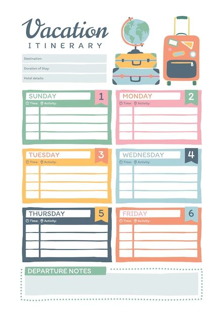 Vacation Itenary Template, Itenary Template, Travel Itenary Template, Itinerary Template Free, Vacation Itinerary Template, Vacation Planner Template, Travel Itinerary Planner, Weekly Meal Planner Template, Travel Planner Template