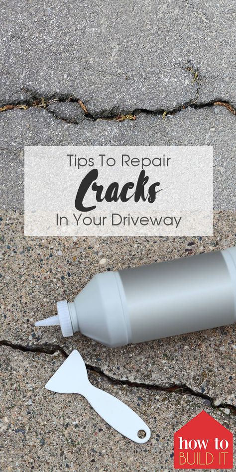 Driveway Cracks, Repair Concrete Driveway, Kitchen Cabinets Repair, Repair Cracked Concrete, Concrete Repair Products, Driveway Repair, Concrete Diy Projects, Concrete Driveways, Home Fix