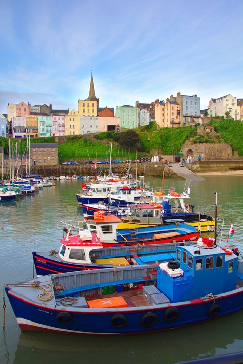 Colourful Boats, Tenby Harbour, Boat Stands, Wales Uk, Favorite Subject, Seaside Resort, Snowdonia, Life Is A Journey, Swansea