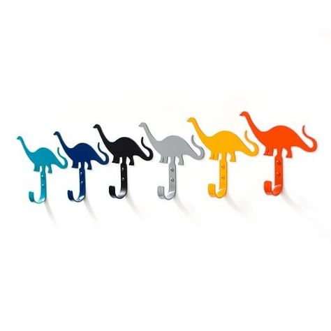 Drop Metal Brontosaurus Wall Hook Dino Room, Modern Desk Accessories, Kids Shelves, Dinosaur Room, Small Umbrella, Desk Home Office, Triangle Wall, West Elm Kids, Shelves Wall