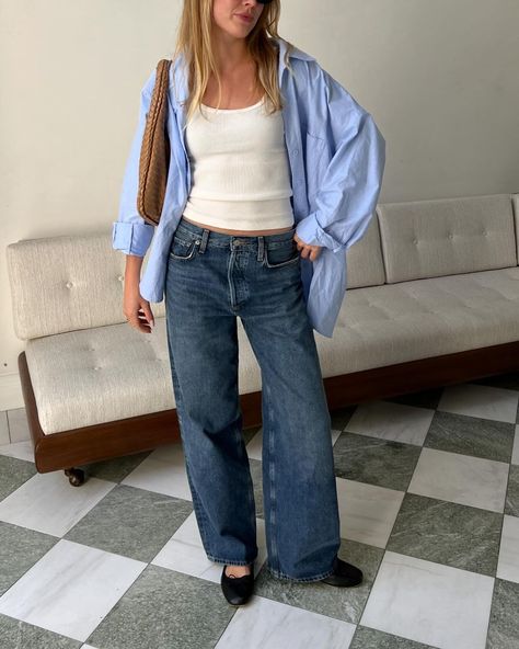 Aesthetic Summer Outfits Casual, Cool Casual Work Outfits, Casual Fall Office Outfits, Jean Aesthetic Outfit, Business Casual Outfits For Women Jeans, Office Summer Outfits Women, Classy Outfits Casual, Simple Basic Outfits, Uni Outfits Summer