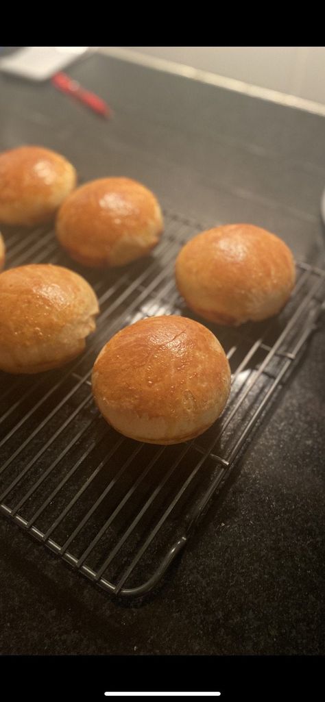 Brioche Buns from Joshua Weissman’s burger bun recipe - Dining and Cooking Joshua Weissman Recipes, Burger Bun Recipe, Best Burger Buns, Joshua Weissman, Burger Buns Recipe, Hamburger Bun Recipe, Homemade Hamburger Buns, Sticky Buns Recipes, Recipe Bread