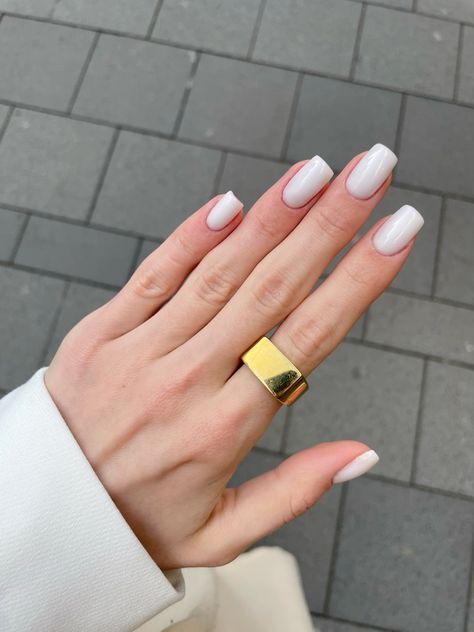 Milk White Nails, Milk Nails, Trends Nails, Wow Nails, Nails Nude, One Color Nails, Casual Nails, Nails Only, Nails 2024