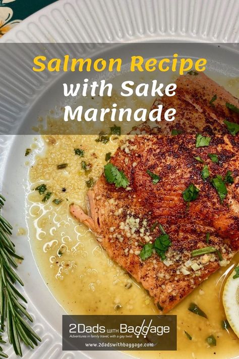 Salmon Recipe with Sake Marinade - 2 Dads with Baggage Creole Salmon, Salmon Filet Recipe, Filet Recipes, Light Summer Dinners, Easy Shrimp Scampi, Recipe With Lemon, Salmon Filets, Lemon Garlic Sauce, Easy Salmon Recipes