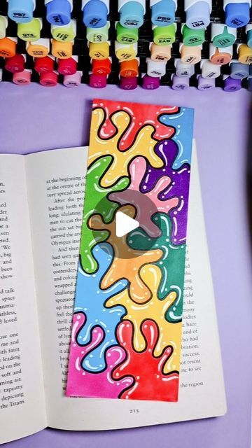 How To Make Easy Bookmarks, Kids Bookmark Craft, Book Mark Drawing Ideas, Bookmark Ideas For Kids, Doodle Bookmark, Bookmark Drawing, Easy Bookmarks, Kids Bookmarks, Bookmark For Kids