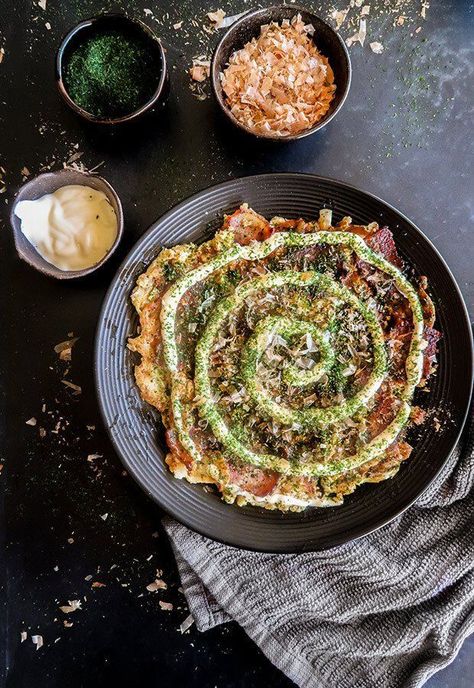 Keto Okonomiyaki | Ruled Me: Keto Japanese, Japanese Pancake Recipe, Okonomiyaki Recipe, Pollo Teriyaki, Carb Cycling Diet, Japanese Diet, Japanese Pancake, Tangy Bbq Sauce, Savory Pancakes