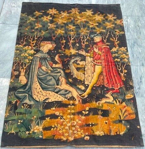 Antique Tapestry, Cheap Wall Tapestries, French Tapestry, Medieval Tapestry, Room Tapestry, Pakistani Rugs, Aubusson Rugs, Long Rug, Valentines Gifts For Him