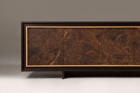 Burl Furniture, Door Framing, Built In Sideboard, Canary Wharf London, Credenza Design, Nesting Table, Wood Interior Design, Furniture Details Design, Table Decor Living Room