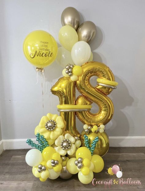 Standing Balloon Bouquet, Standing Balloon, Balloons Number, Balloon Numbers, Balloon Garland Diy, Balloon Columns, Balloon Flowers, Birthday Numbers, Balloon Design